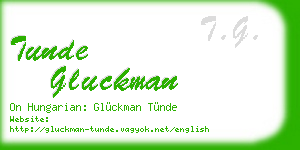 tunde gluckman business card